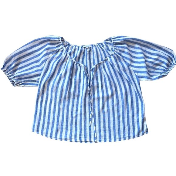 Rails Blouse Kirstie Top Casablanca Stripe Size Medium Linen Blend $168. Striped - Picture 1 of 8